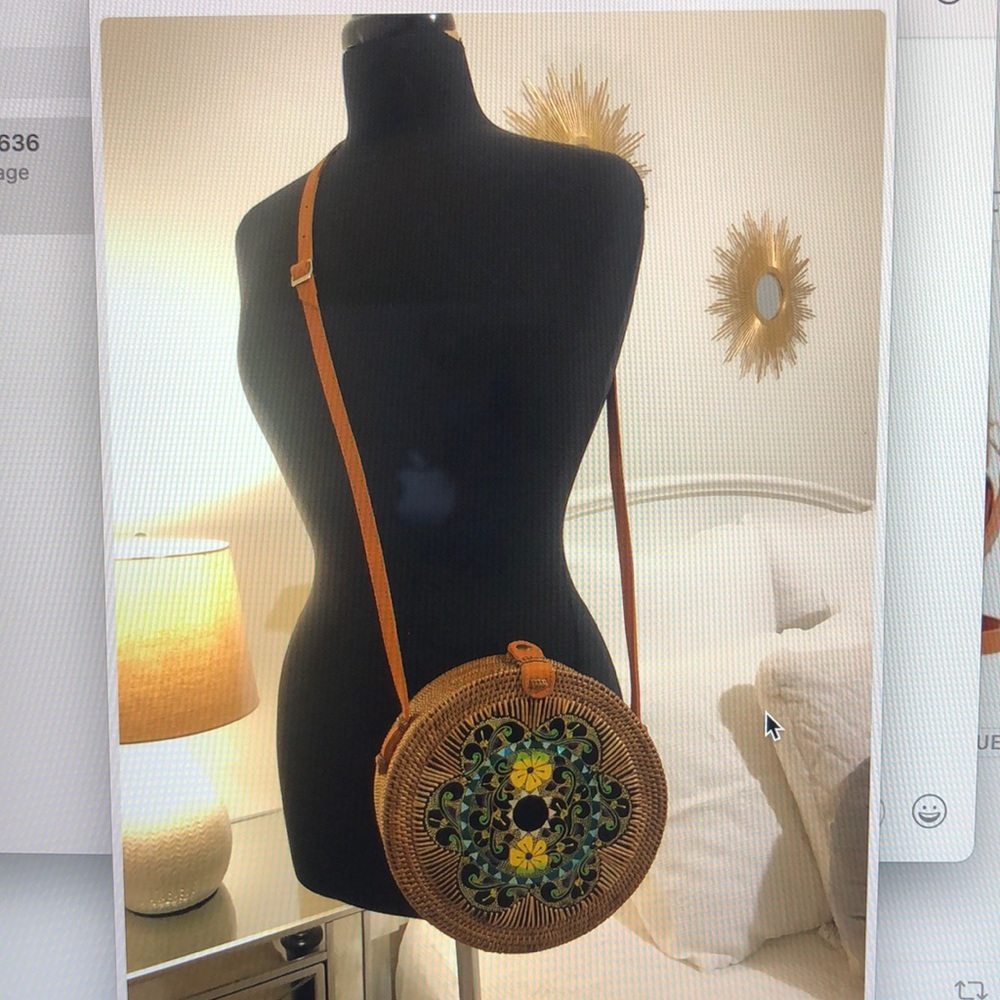 Pink Haley painted crossbody bag